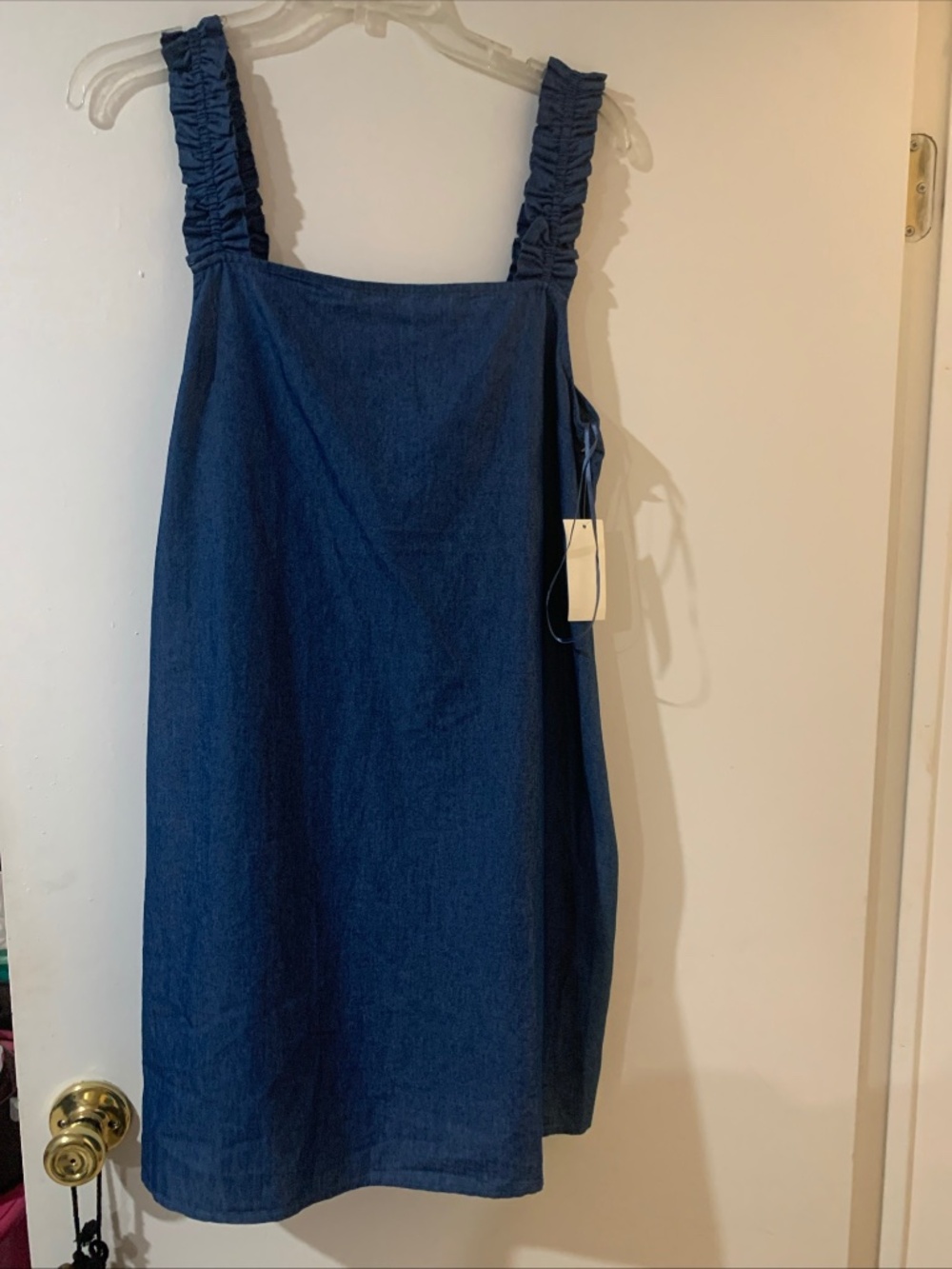 1.state iris blue chambray dress size Medium